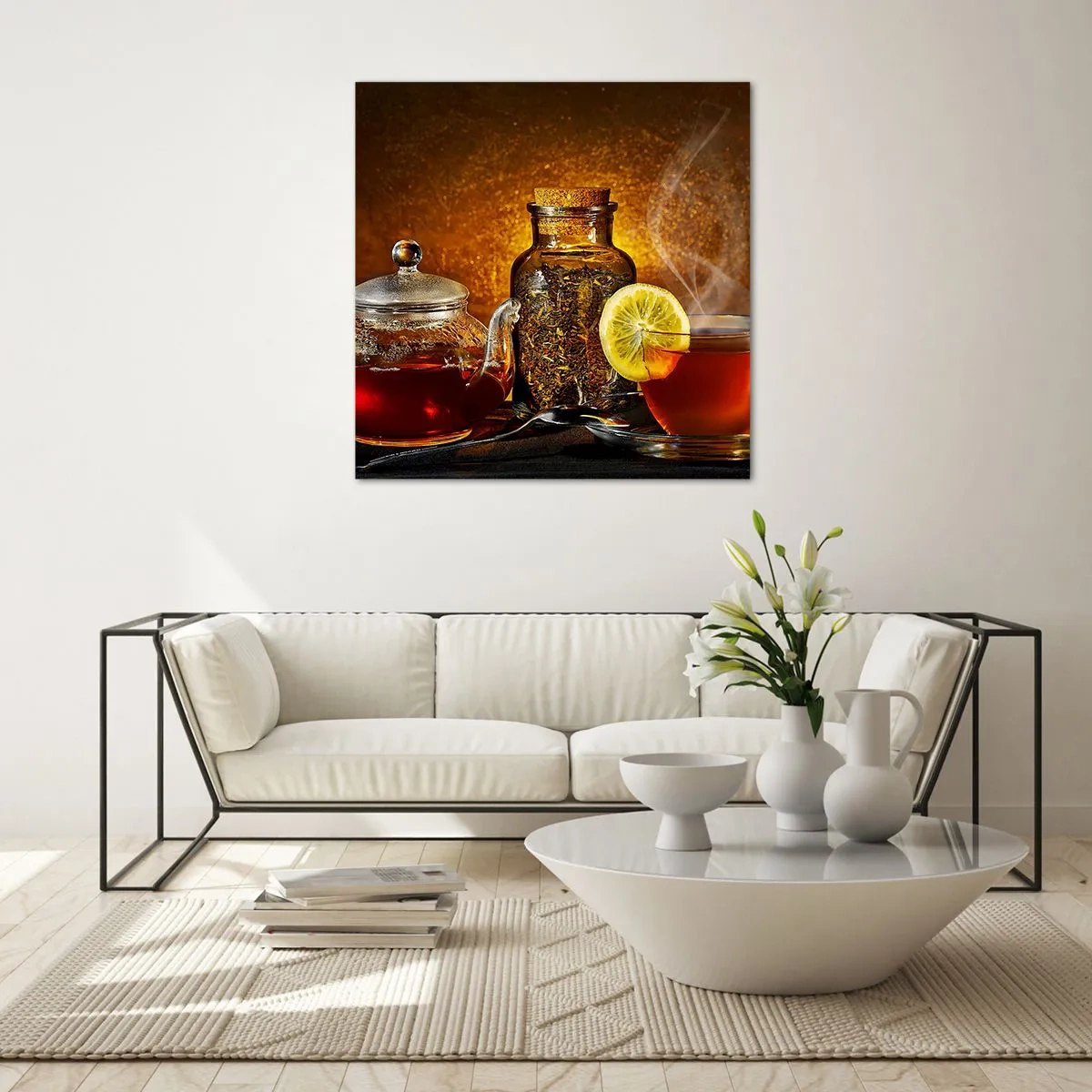 Billede på glas - I stil med de hollandske mestre - 70x70 cm