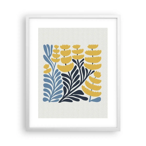 Plakat i hvid ramme - Solrig seng - 40x50 cm