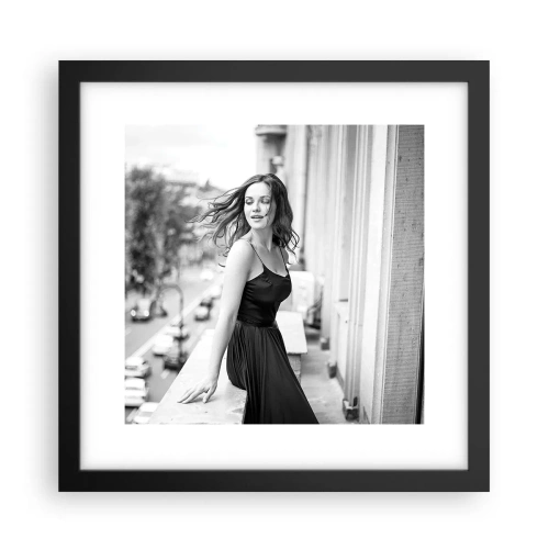 Plakat i sort ramme - Bestemt en pariser - 30x30 cm