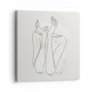 Lærredstryk - Billede på lærred - En drømmende stund - 30x30 cm