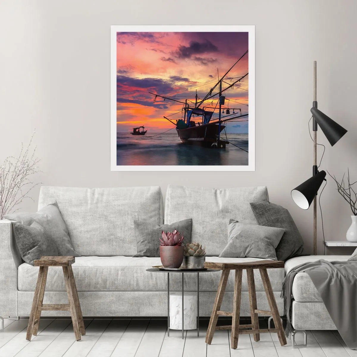 Plakat - En eksotisk aften - 40x40 cm