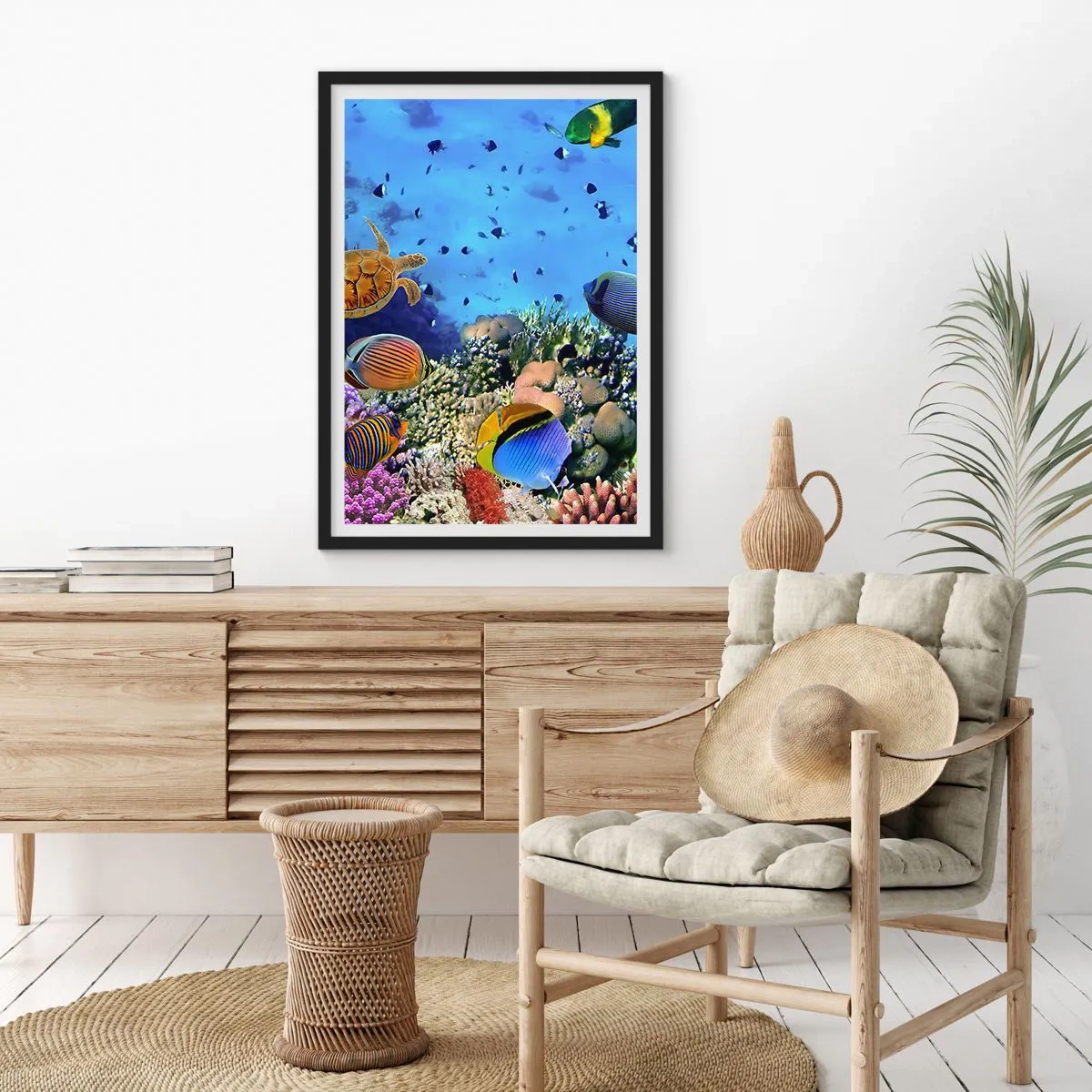 Plakat i sort ramme - Og hvad ved vi om livet... - 40x50 cm
