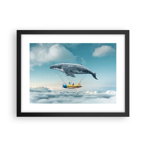 Plakat i sort ramme - Hvorfor ikke? - 40x30 cm