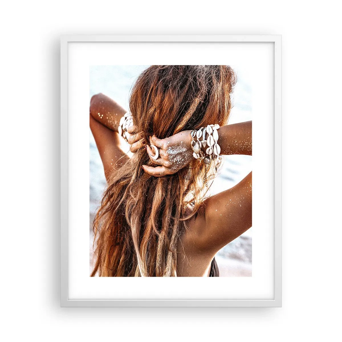 Plakat i hvid ramme - Søster af vand og solskin - 40x50 cm