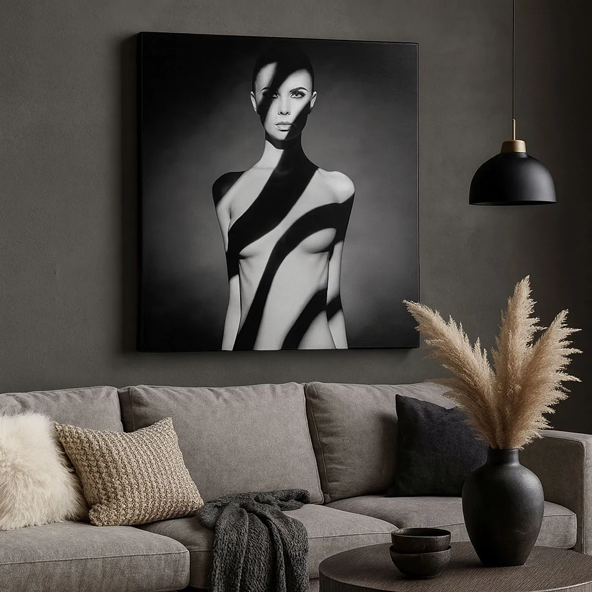 Lærredstryk - Billede på lærred - I blænding og skygge - 30x30 cm