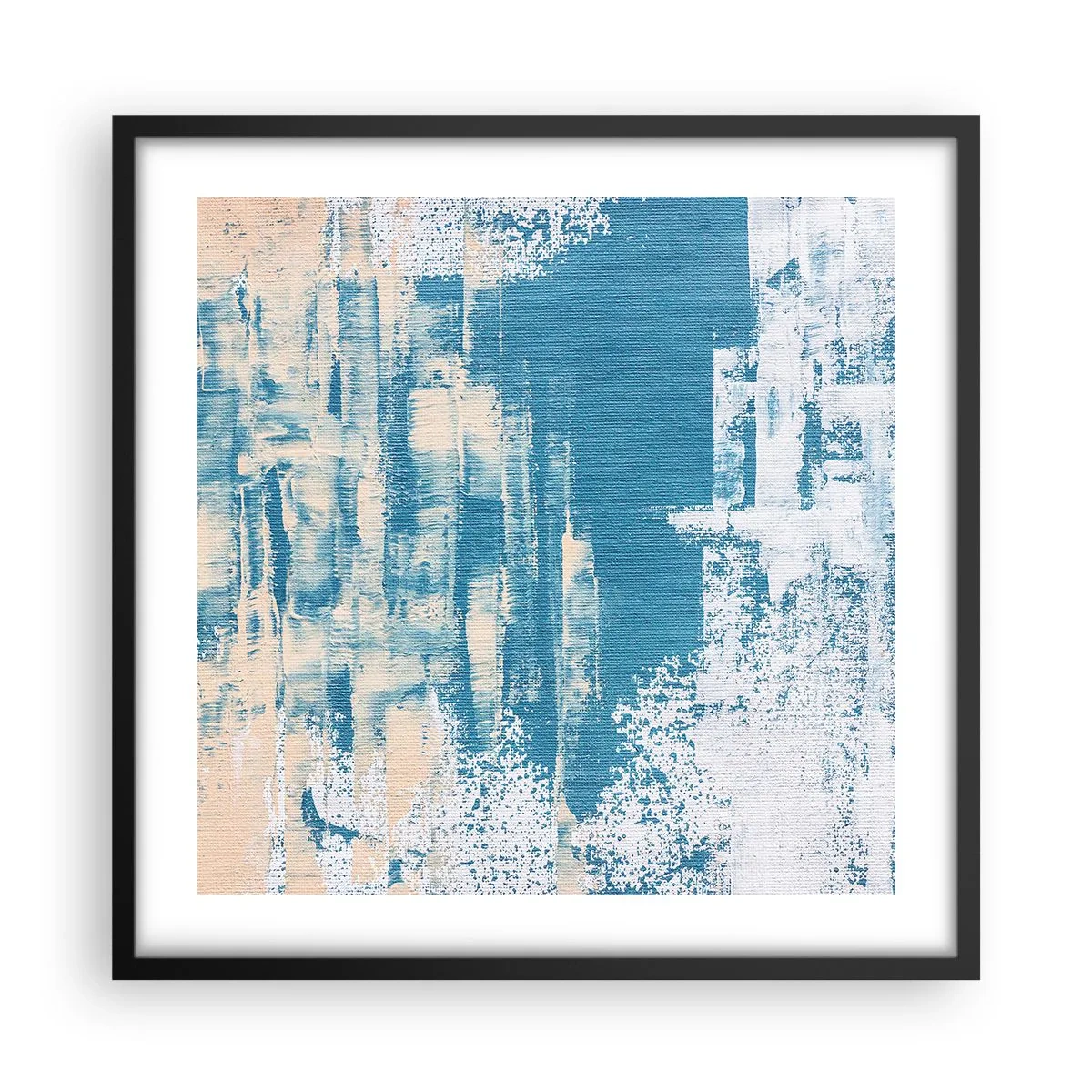 Plakat i sort ramme - Gennem istappen - 50x50 cm