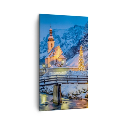 Lærredstryk - Billede på lærred - Julens ånd - 45x80 cm