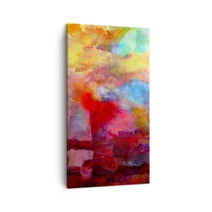 Lærredstryk - Billede på lærred - Et kig ind i regnbuen - 45x80 cm