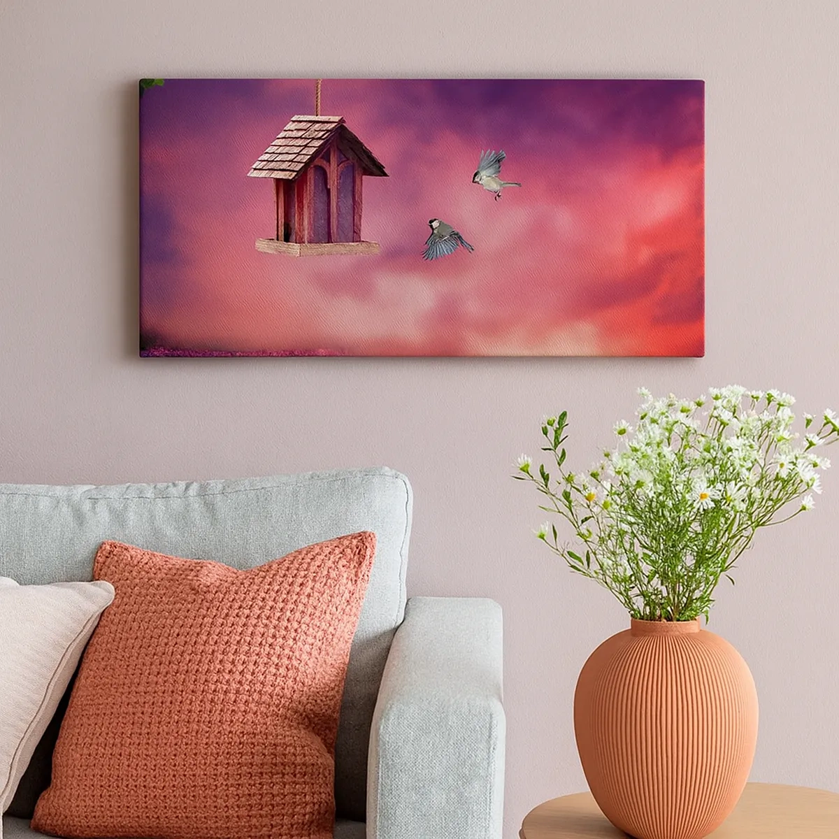 Lærredstryk - Billede på lærred - Invitation til middag - 30x30 cm