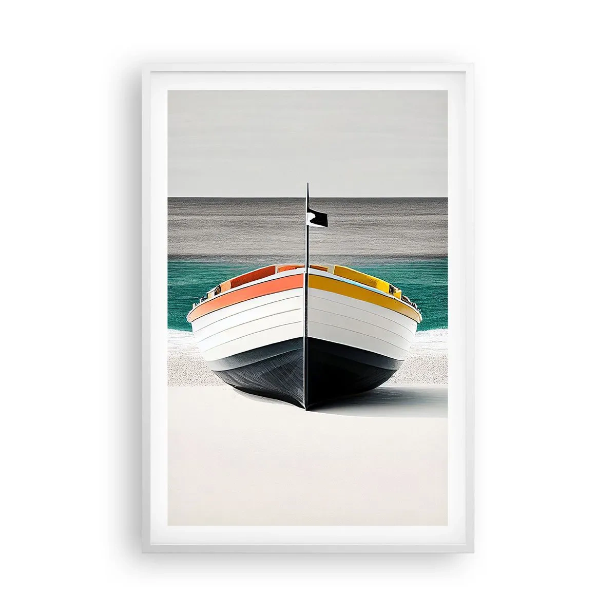 Plakat i hvid ramme - På sin plads - 61x91 cm