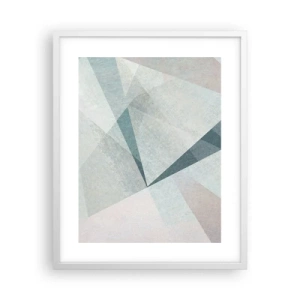 Plakat i hvid ramme - Rolig og alligevel dynamisk - 40x50 cm