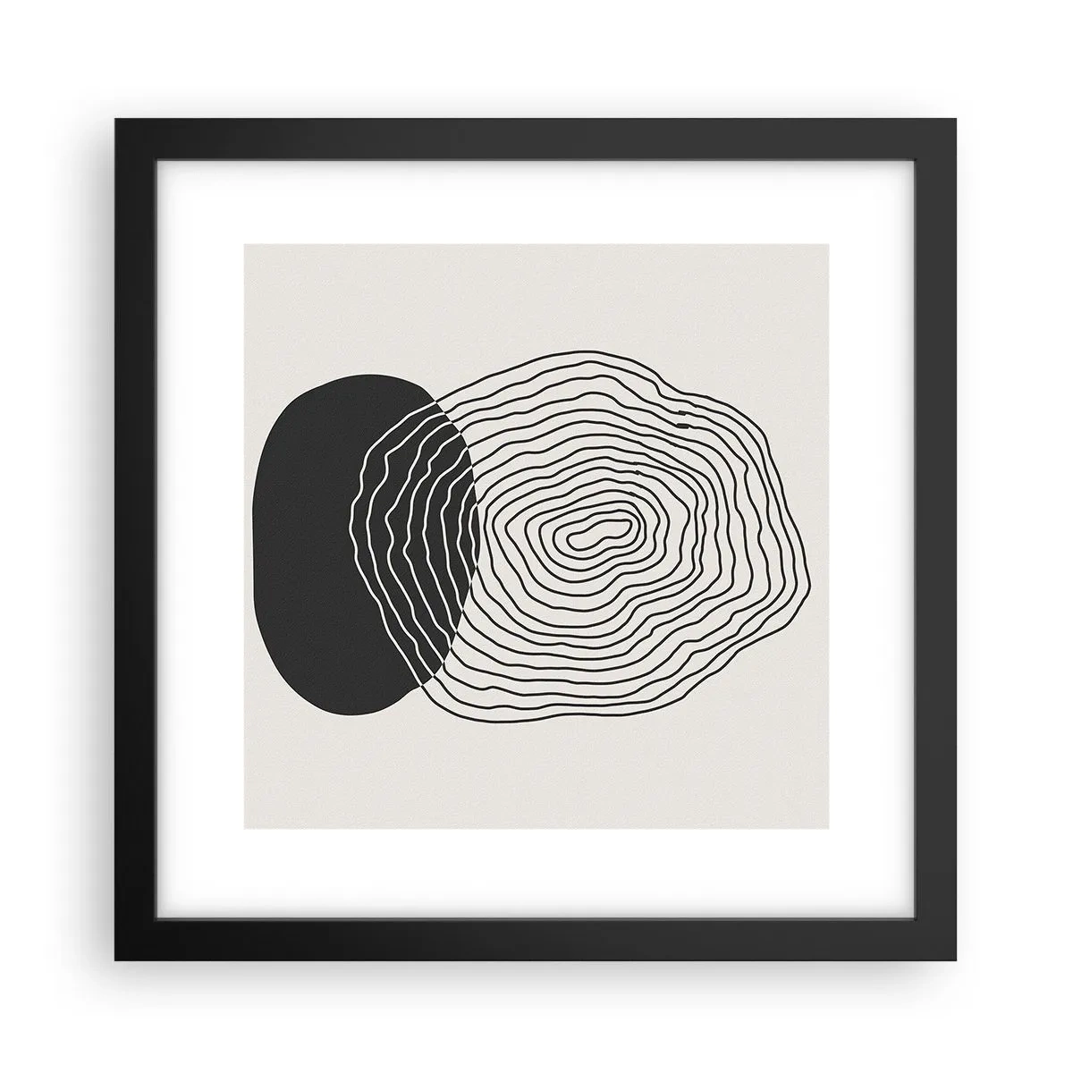 Plakat i sort ramme - Varighed og vibration - 30x30 cm