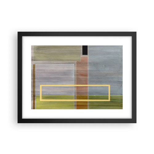 Plakat i sort ramme - Lige og rolig - 40x30 cm