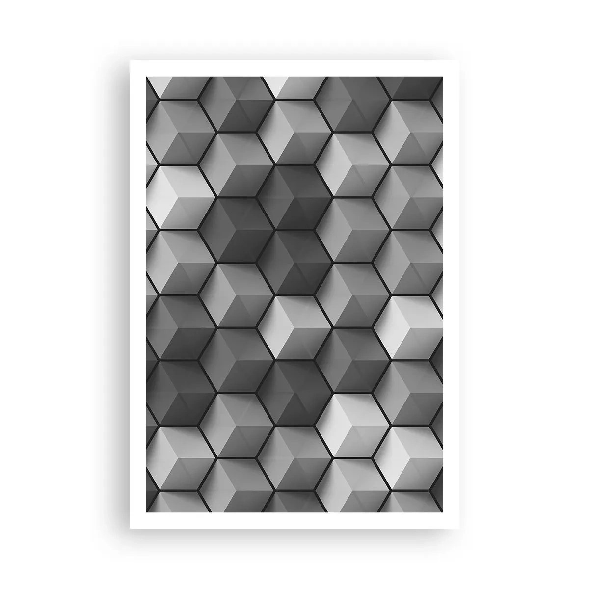 Plakat - Kubistisk puslespil - 70x100 cm