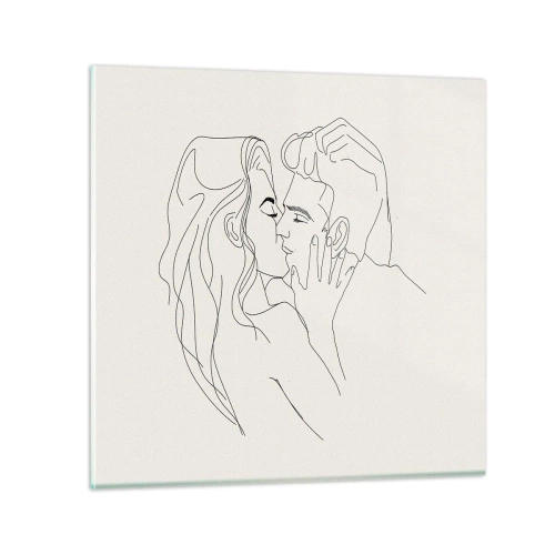 Billede på glas - Forviklet i følelser - 70x70 cm