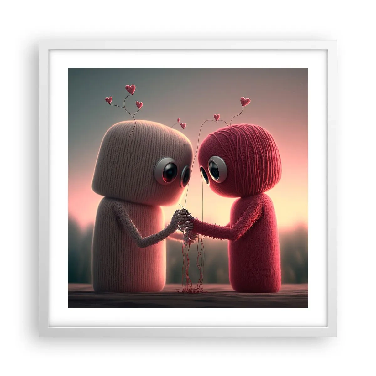 Plakat i hvid ramme - Alle har lov til at elske - 50x50 cm