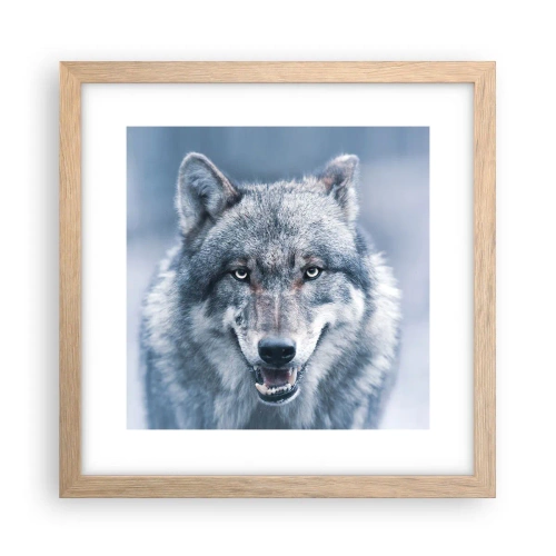 Plakat i ramme af lyst egetræ - Vil du tage udfordringen op? - 30x30 cm