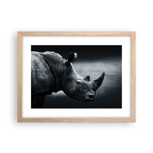 Plakat i ramme af lyst egetræ - Højre profil - 40x30 cm