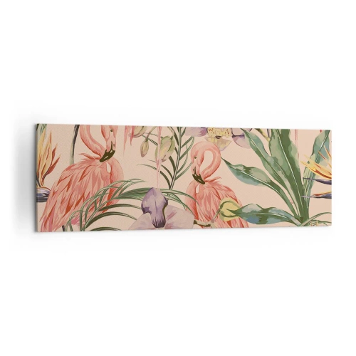 Lærredstryk - Billede på lærred - Lyserød blomstret ballet - 160x50 cm