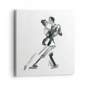 Lærredstryk - Billede på lærred - I én rytme - 30x30 cm