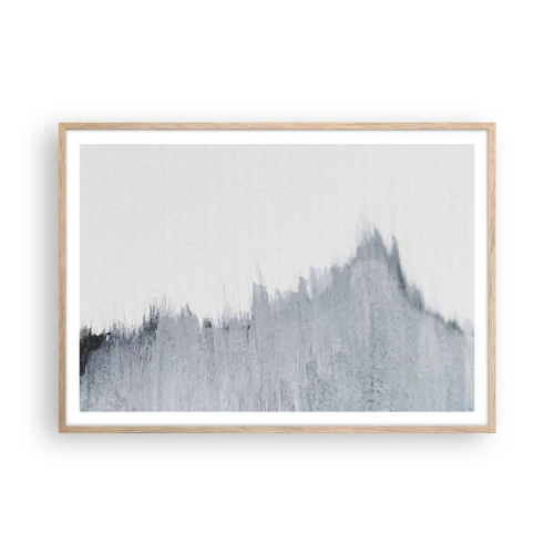 Plakat i ramme af lyst egetræ - Mystisk plade - 100x70 cm