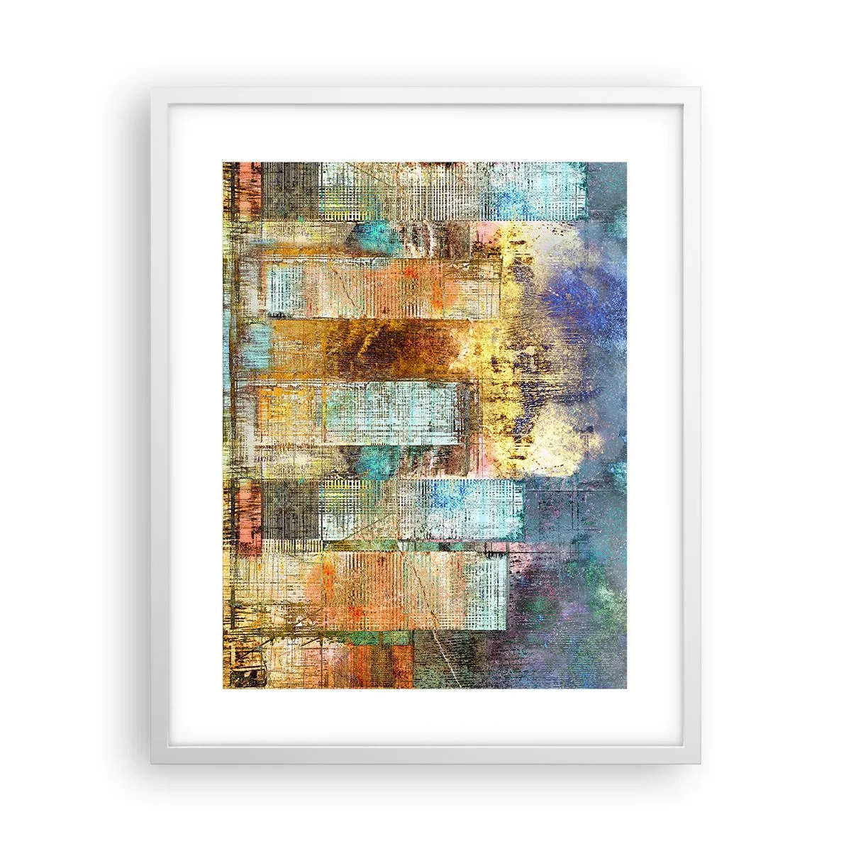 Plakat i hvid ramme - Solrig metropol - 40x50 cm