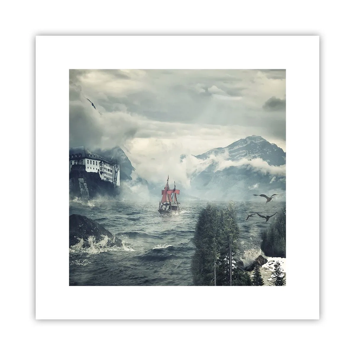 Plakat - På magiske vande - 30x30 cm