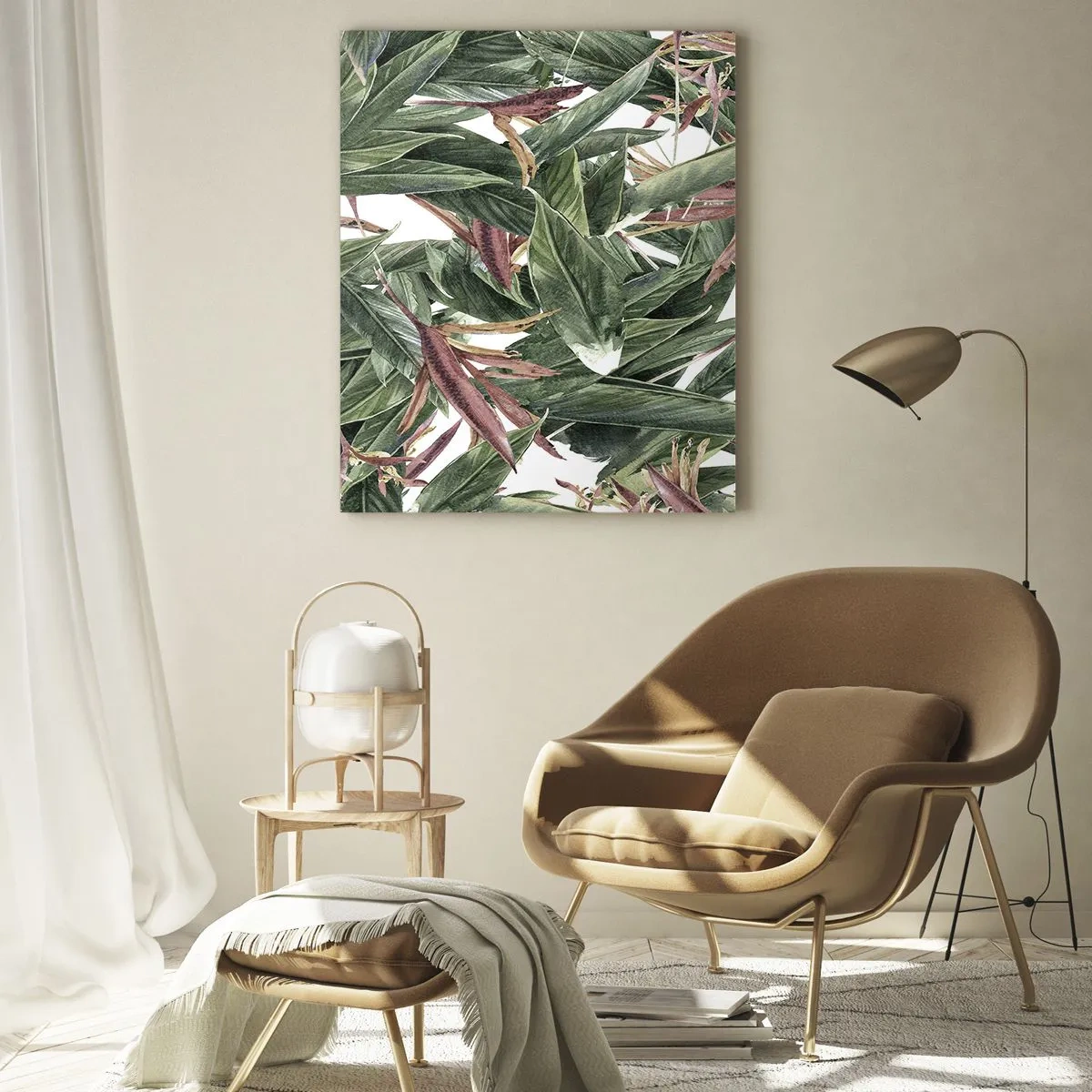 Billede på glas - Smaragd- og syrenbuskads - 50x70 cm