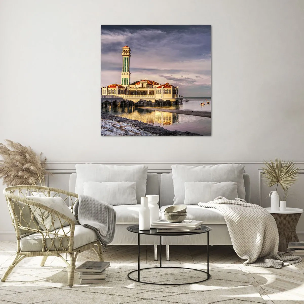 Billede på glas - Naturens tempel - 30x30 cm