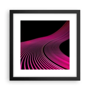 Plakat i sort ramme - En allé af lys - 30x30 cm