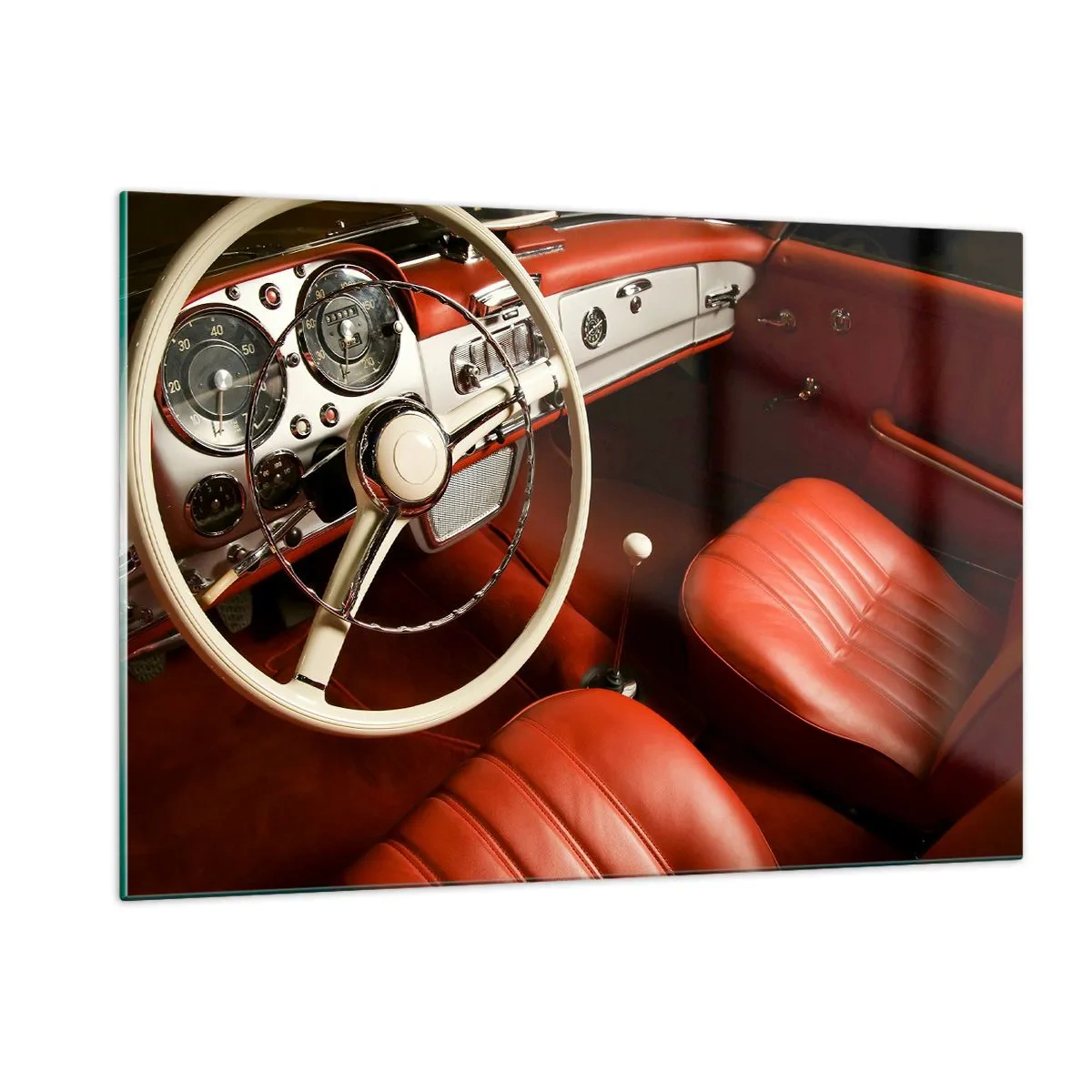 Billede på glas - Luksus i vintage stil - 120x80 cm