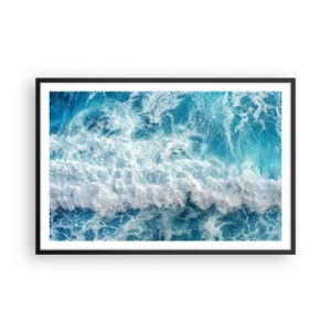 Plakat i sort ramme - Glædeligt og i spring - 91x61 cm