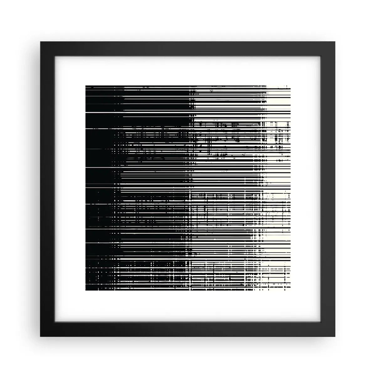 Plakat i sort ramme - Bølger og vibrationer - 30x30 cm