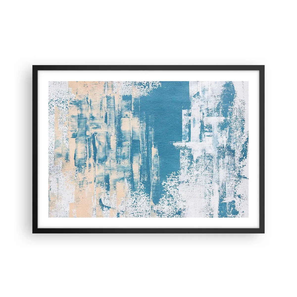 Plakat i sort ramme - Gennem istappen - 70x50 cm