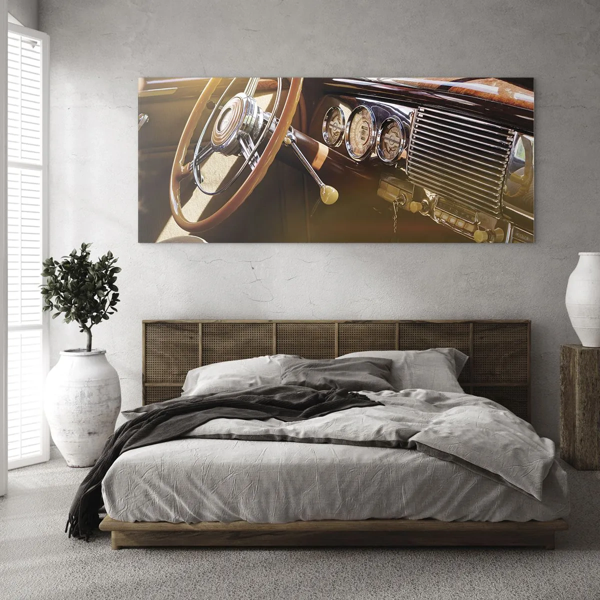 Billede på glas - Et pust af luksus fra fortiden - 160x50 cm