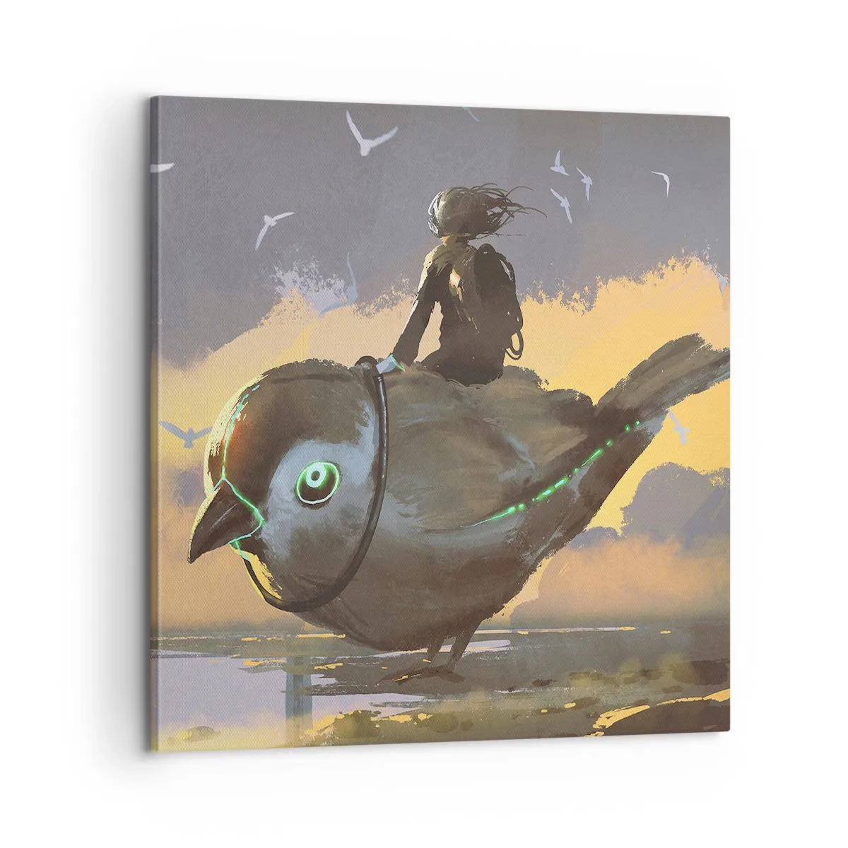 Lærredstryk - Billede på lærred - Et stop på en fantastisk rejse - 60x60 cm