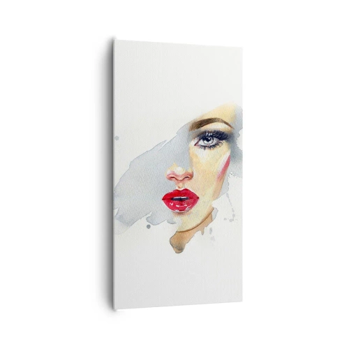 Lærredstryk - Billede på lærred - Refleksion i en vanddråbe - 65x120 cm