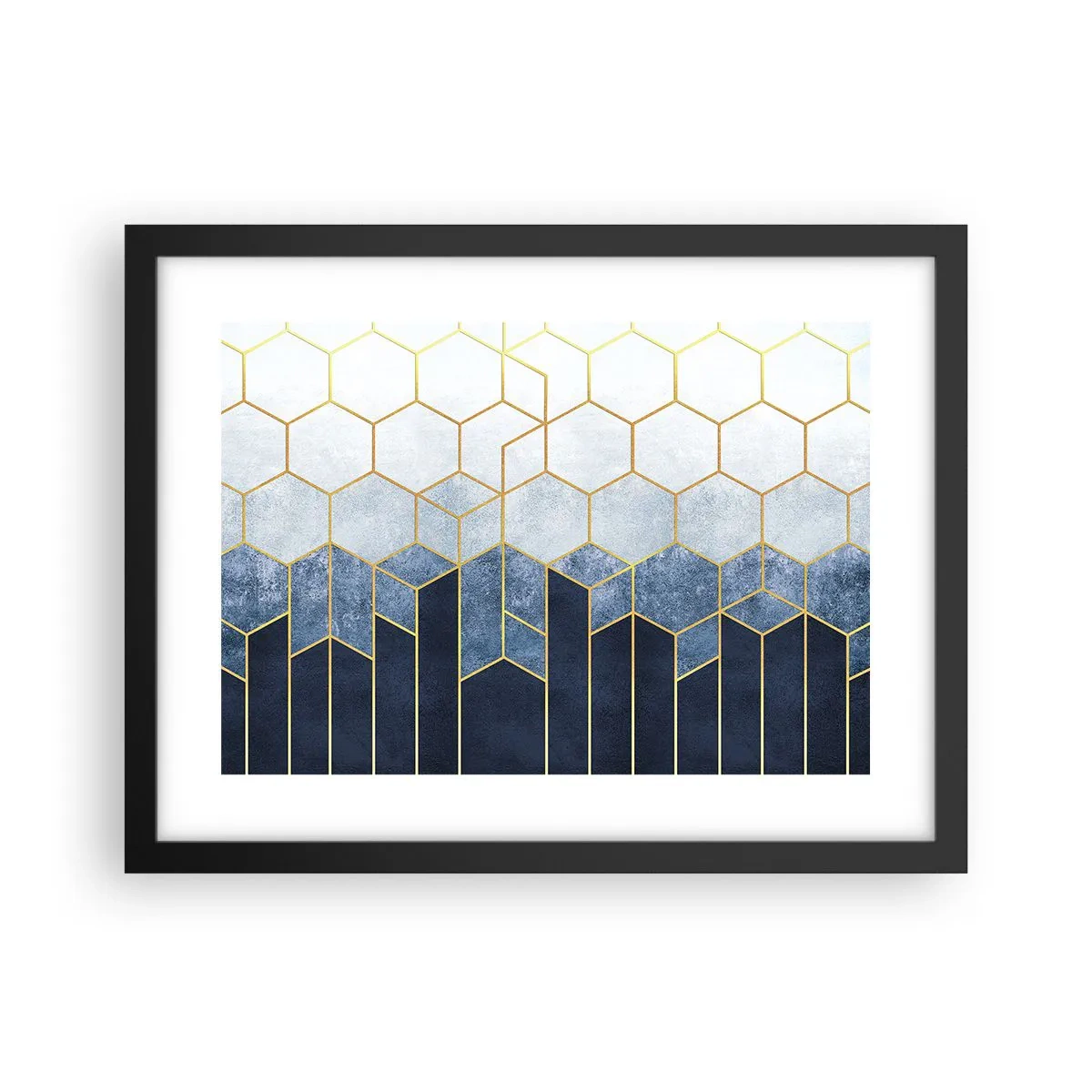 Plakat i sort ramme - Komposition i synkoperet rytme - 40x30 cm