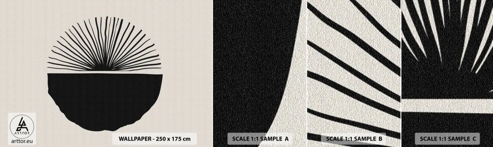 Prøve Fototapet Selvklæbende Deluxe Sticker - En vifte af muligheder - Boho, Minimalistisk, Skitse - 100x30 cm