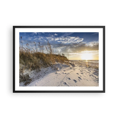 Plakat i sort ramme - Indbydelse til en vandretur - 70x50 cm