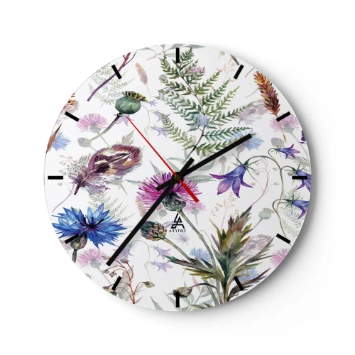 Vægur, Uret - Polsk herbarium - 40x40 cm