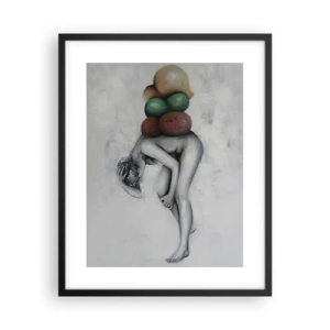 Plakat i sort ramme - Livets byrde - 40x50 cm