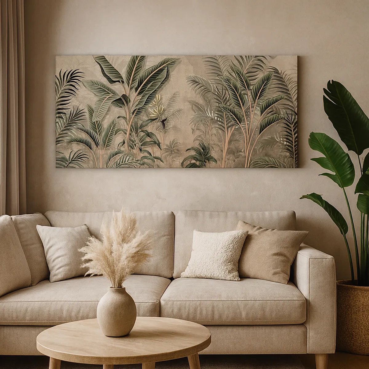 Lærredstryk - Billede på lærred - Gravering i kolonistil - 30x30 cm