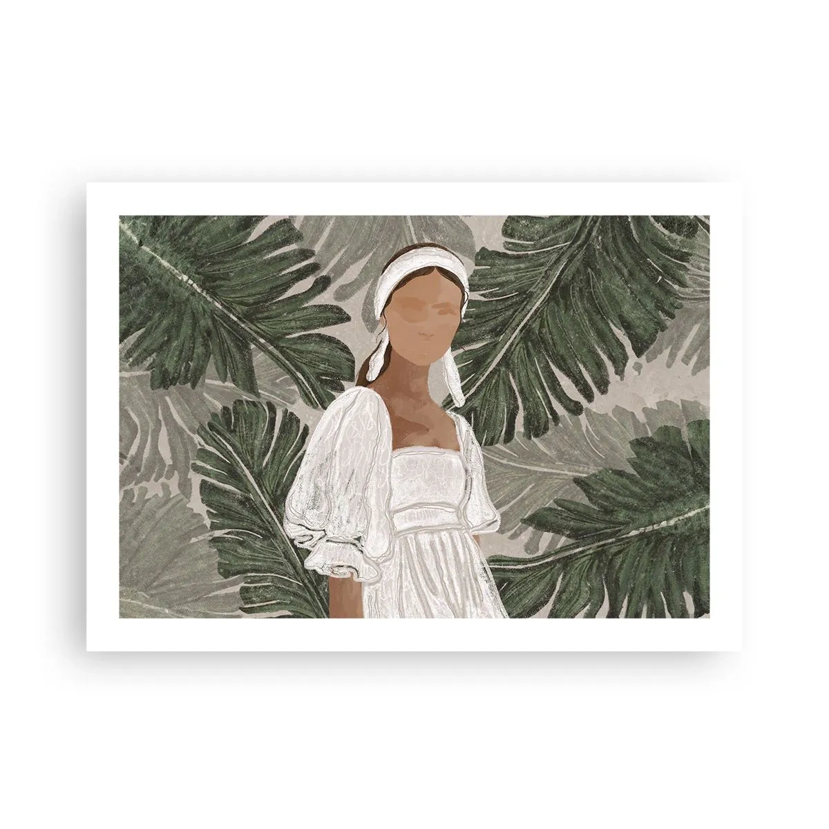 Plakat - Eksotisk portræt - 70x50 cm