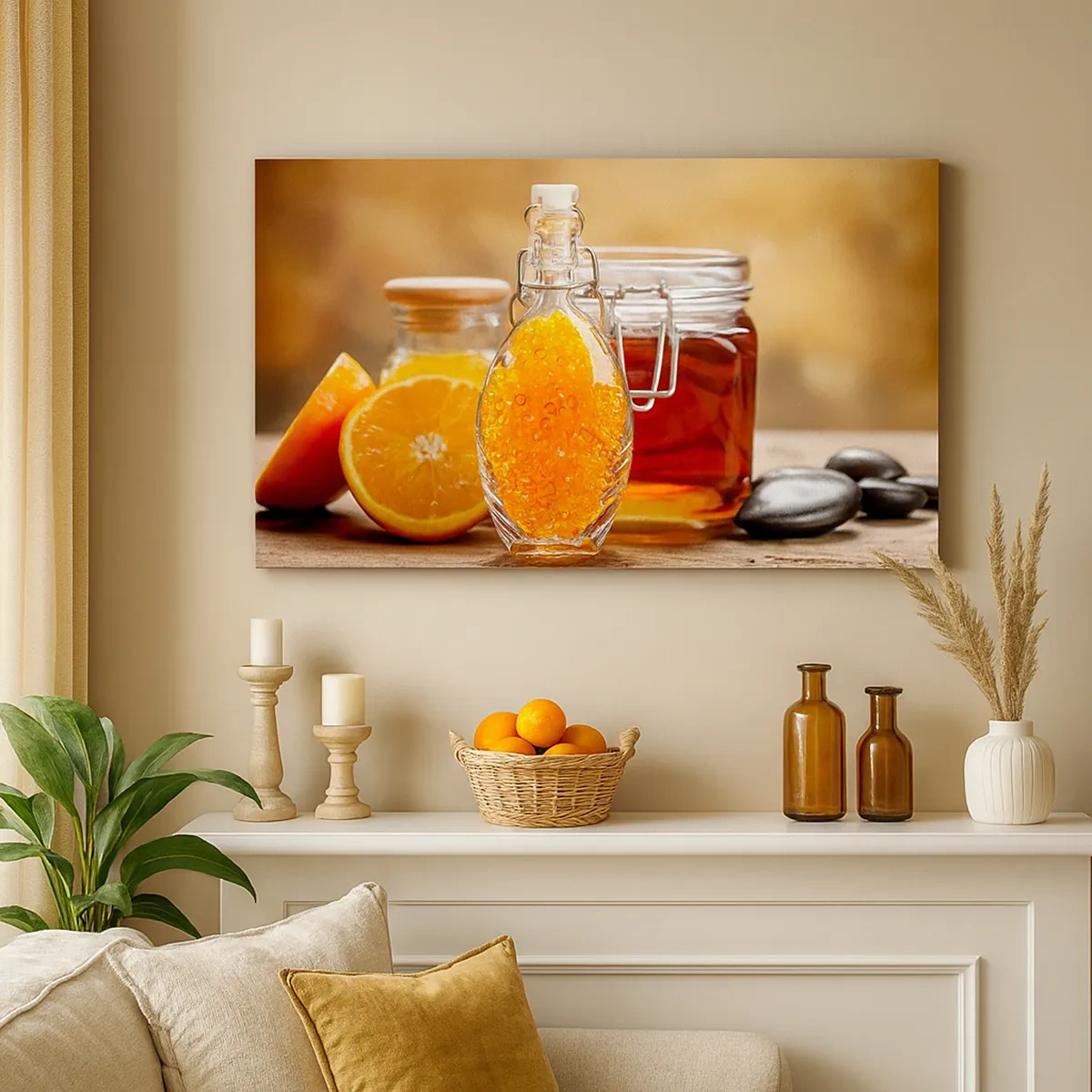 Lærredstryk - Billede på lærred - Solrige smags- og aromastoffer - 30x30 cm