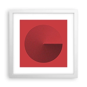 Plakat i hvid ramme - Cirkulær bevægelse - 30x30 cm