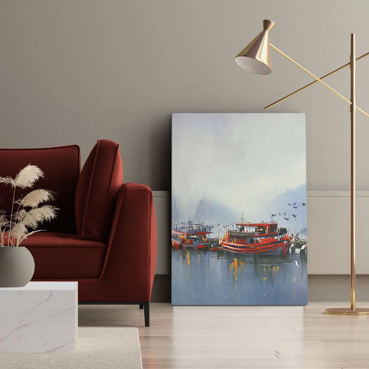 Lærredstryk - Billede på lærred - Ved verdens ende - 50x70 cm
