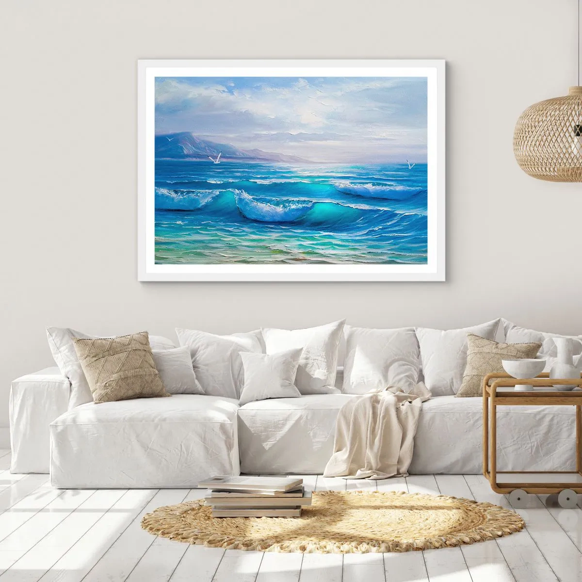 Plakat i hvid ramme - Giver trøst - 91x61 cm