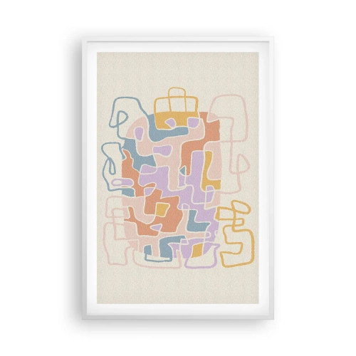 Plakat i hvid ramme - Labyrint - et glædeligt eventyr - 61x91 cm