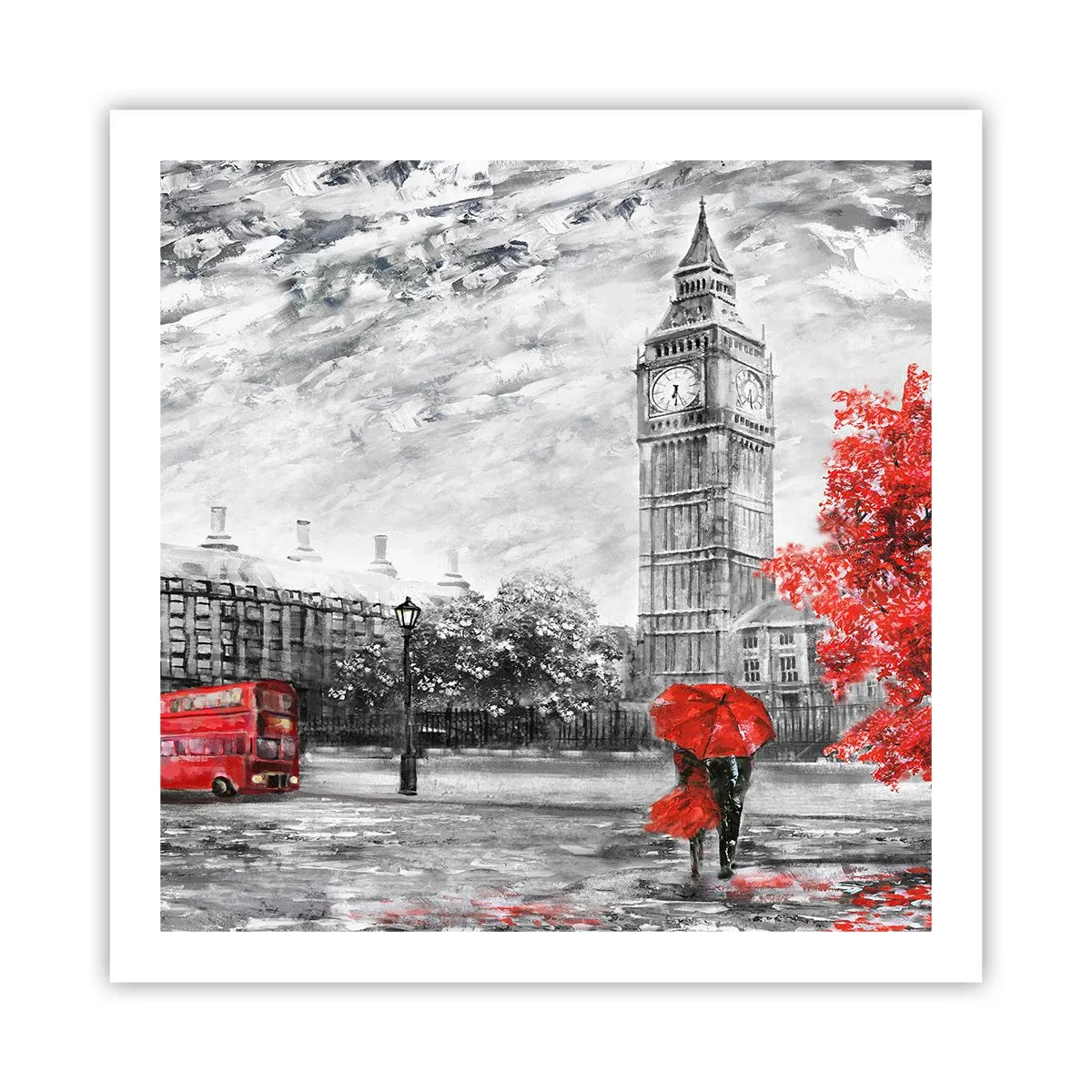 Plakat - En spændende dag - 60x60 cm